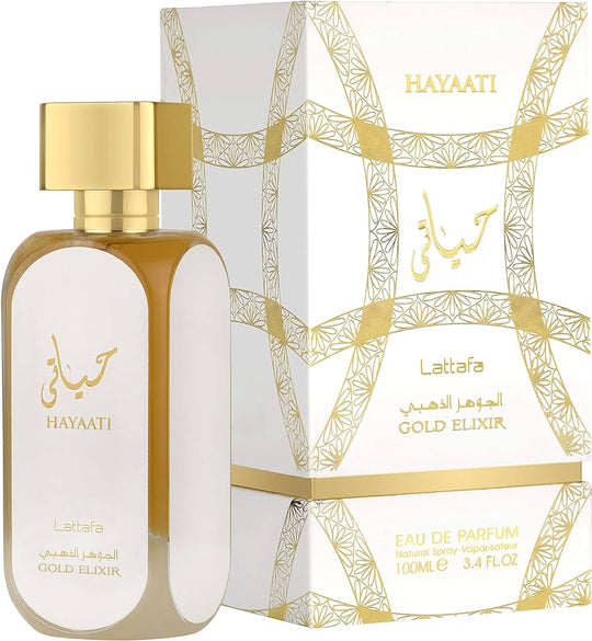 Hayaati Gold Elixir by Lattafa - Armani Code Profumo Clone